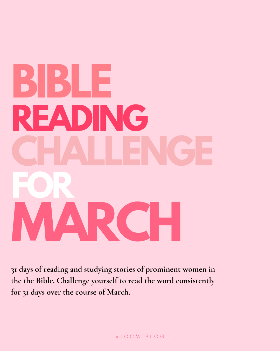 Bible Reading Challenge for March