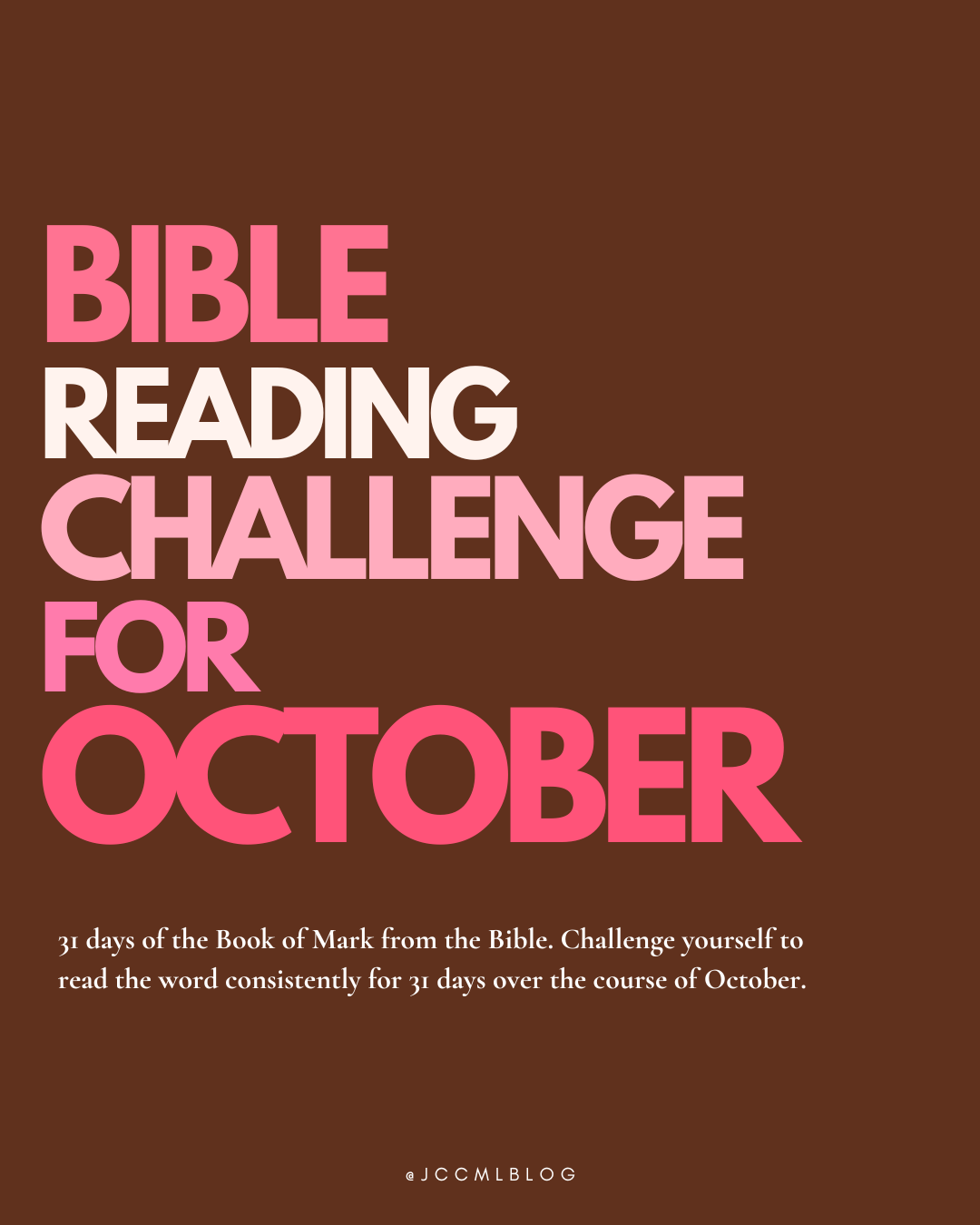 31-Day Bible Challenge: Explore the Book of Mark