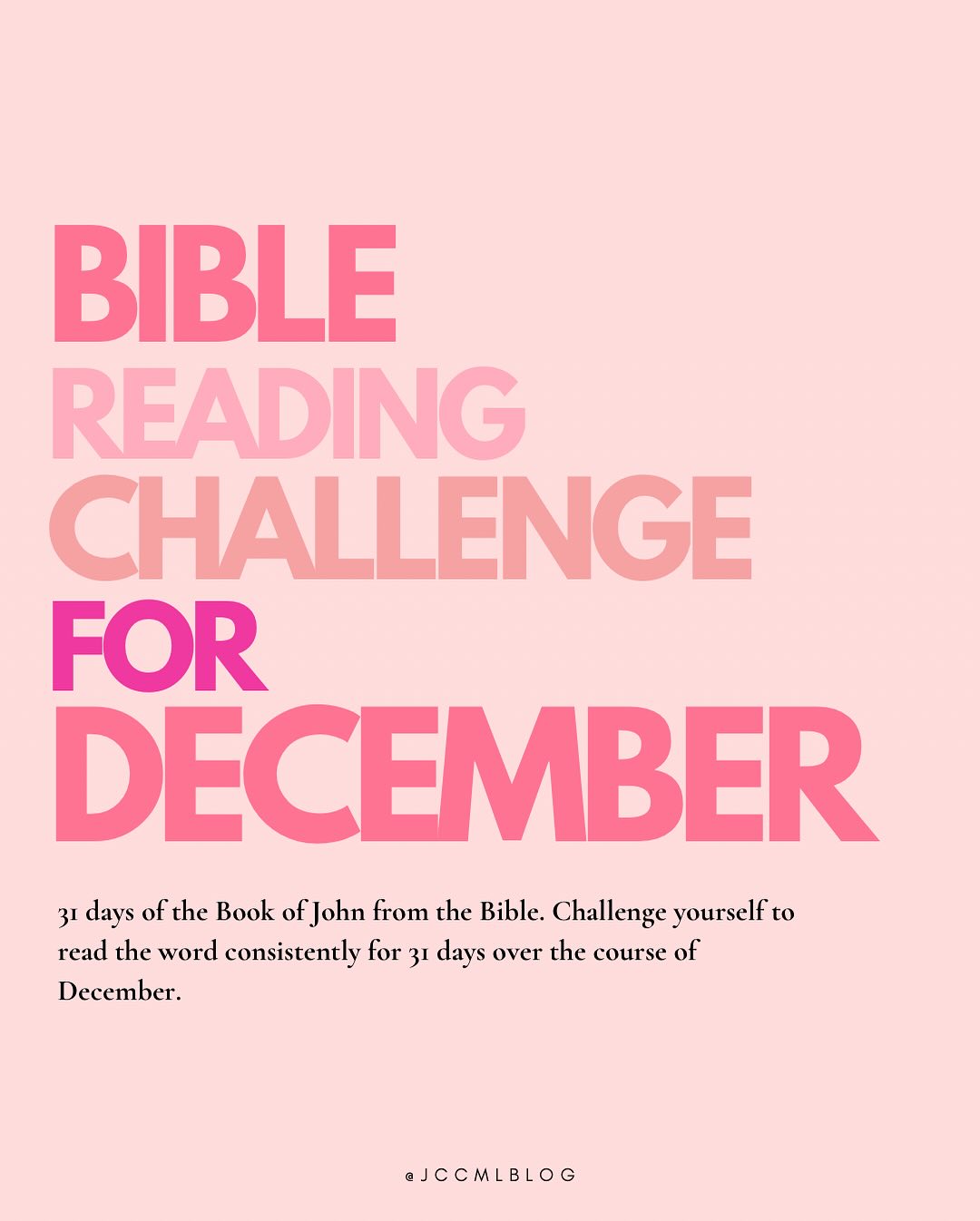 End the Year Strong with Jesus: Book of John Challenge