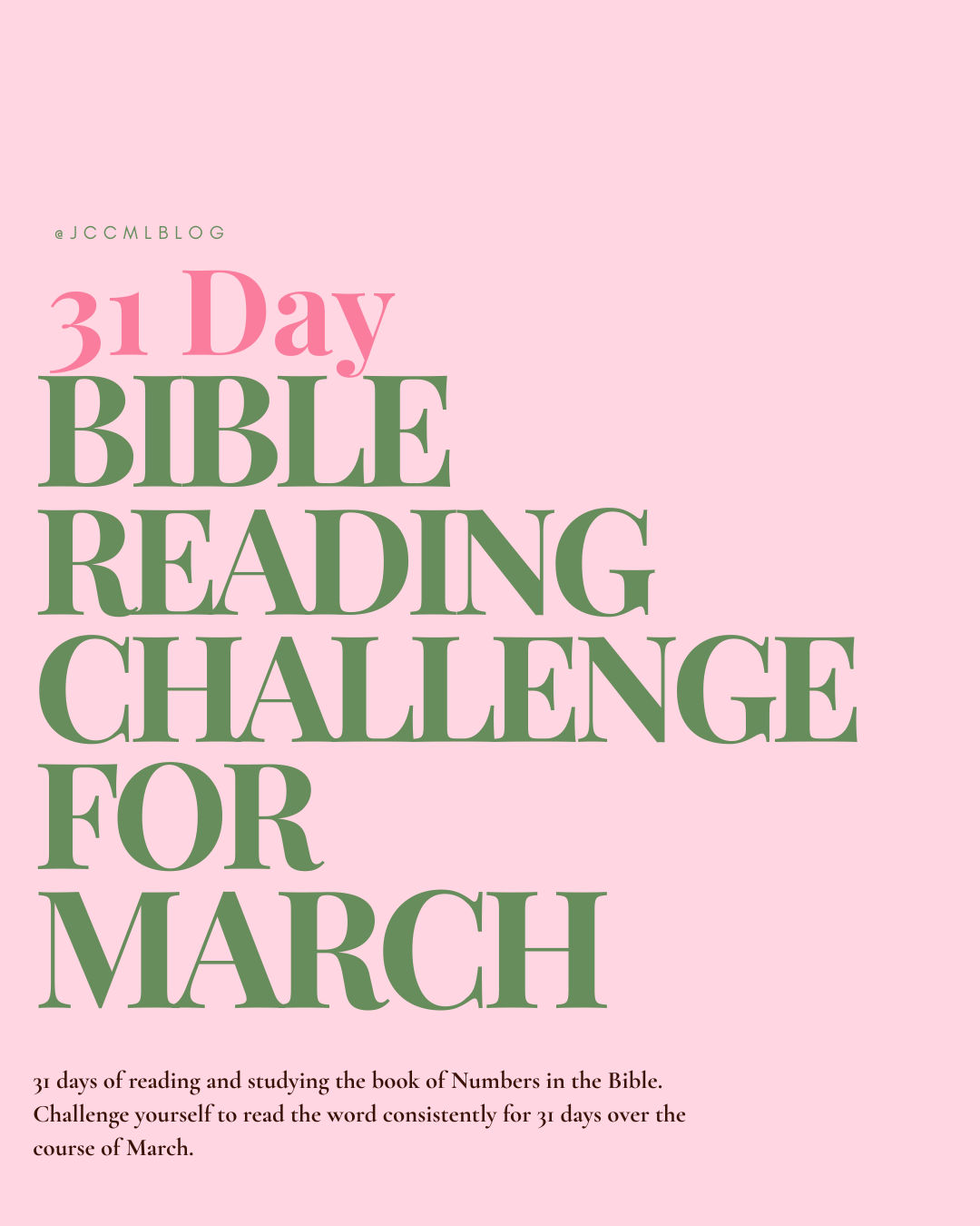 31-Day Bible Study: The Book of Numbers